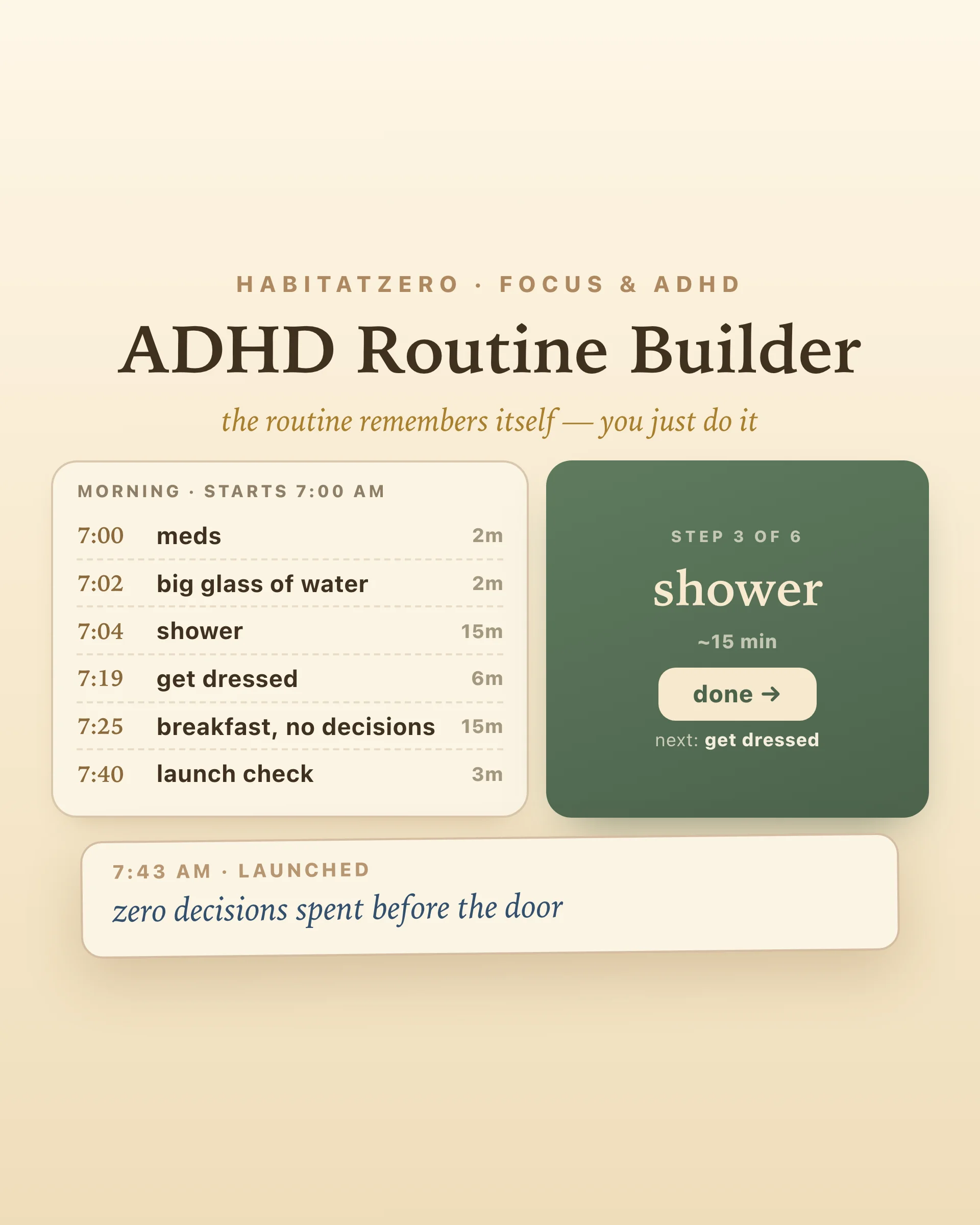 ADHD Routine Builder — Focus & ADHD interactive worksheet preview