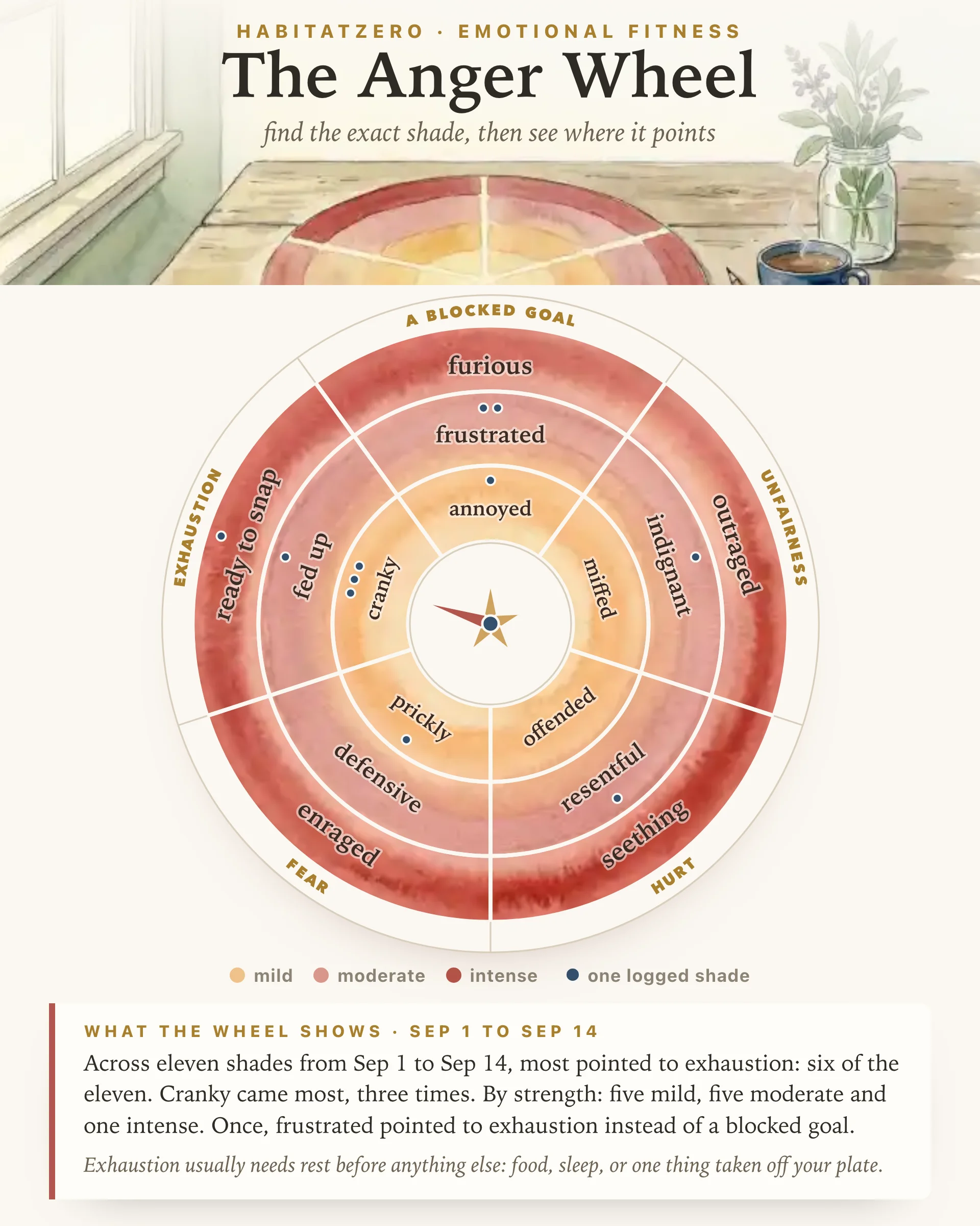 The Anger Wheel — Emotional Fitness interactive worksheet preview