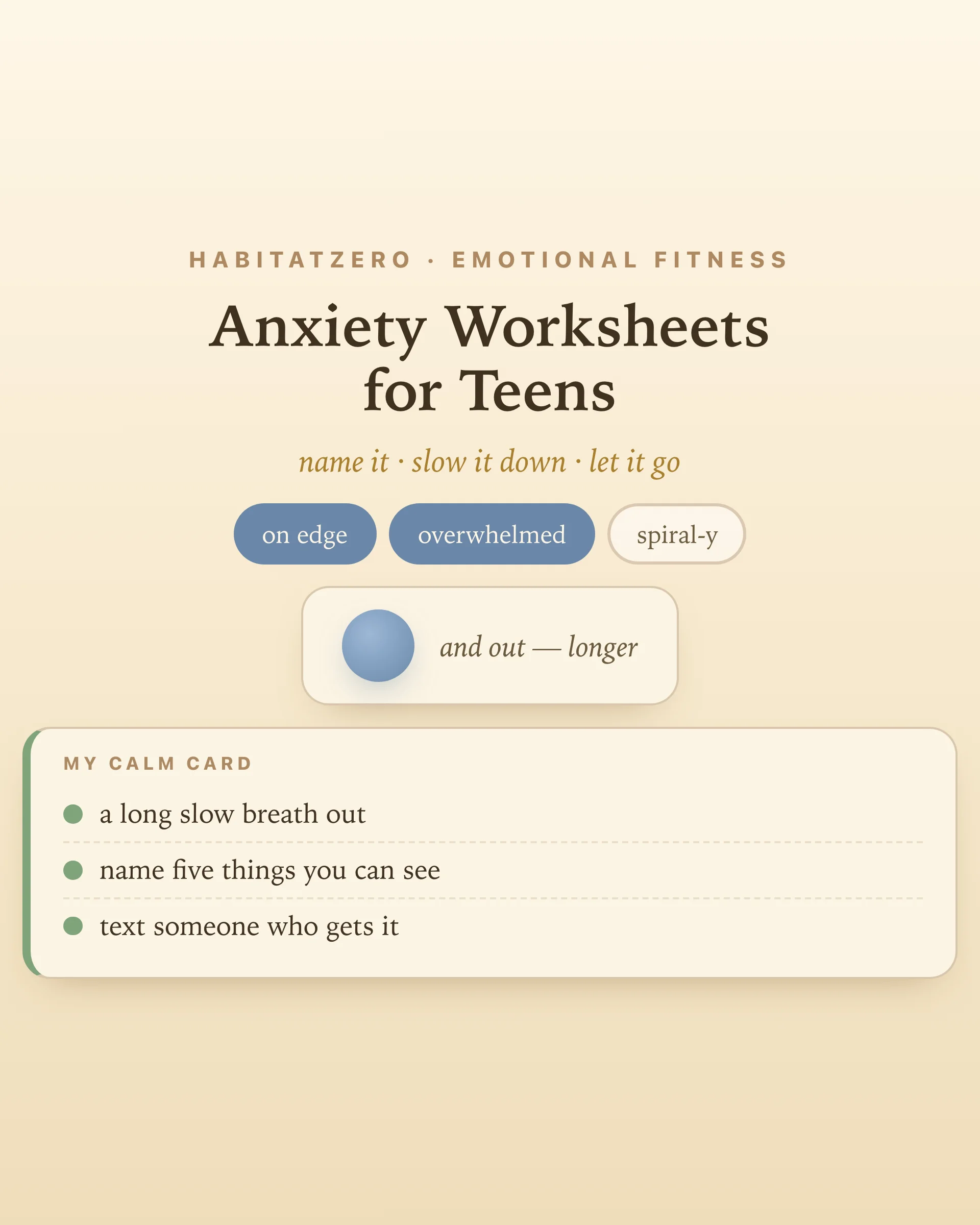 Anxiety Worksheets for Teens — Emotional Fitness interactive worksheet preview
