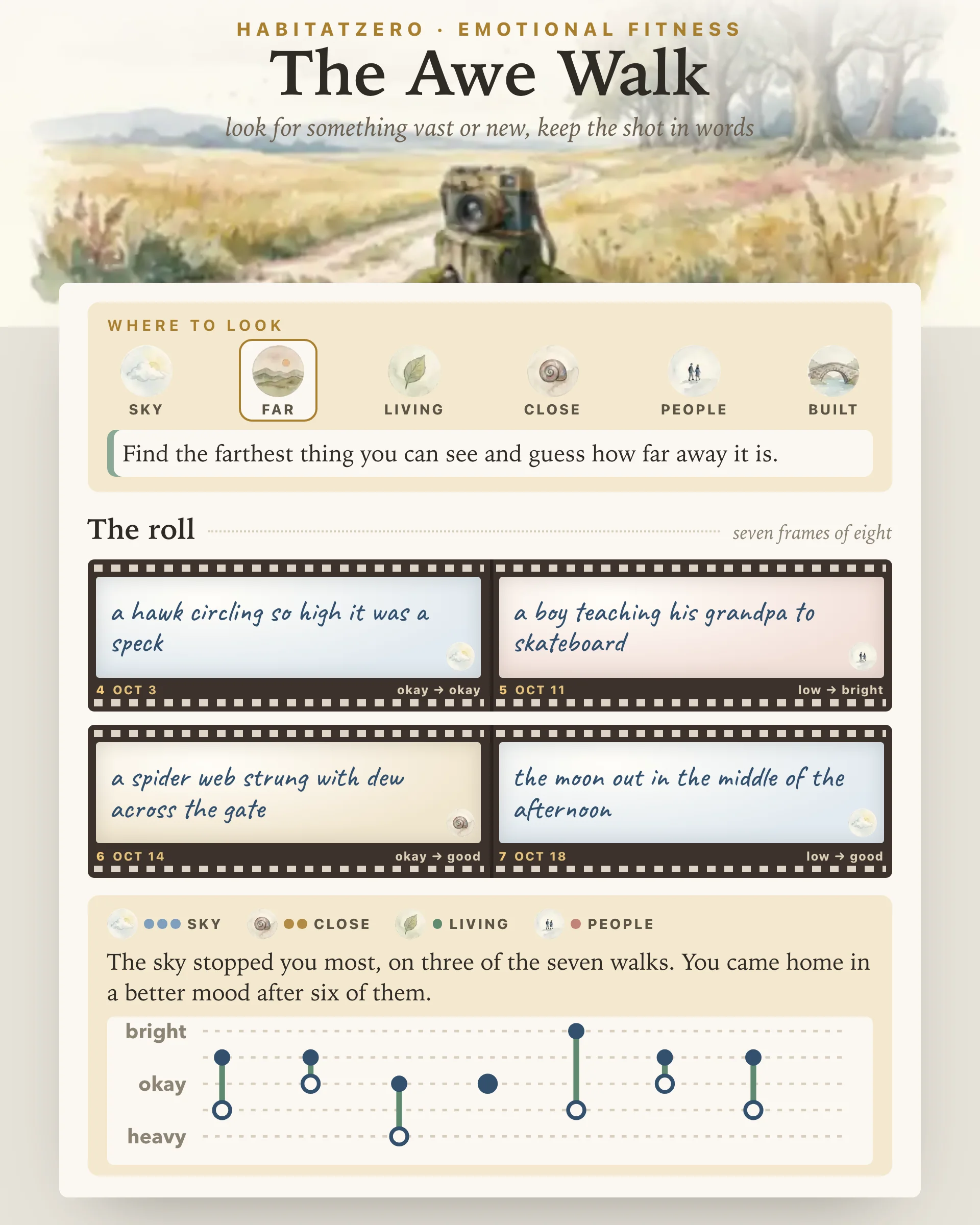 The Awe Walk — Emotional Fitness interactive worksheet preview