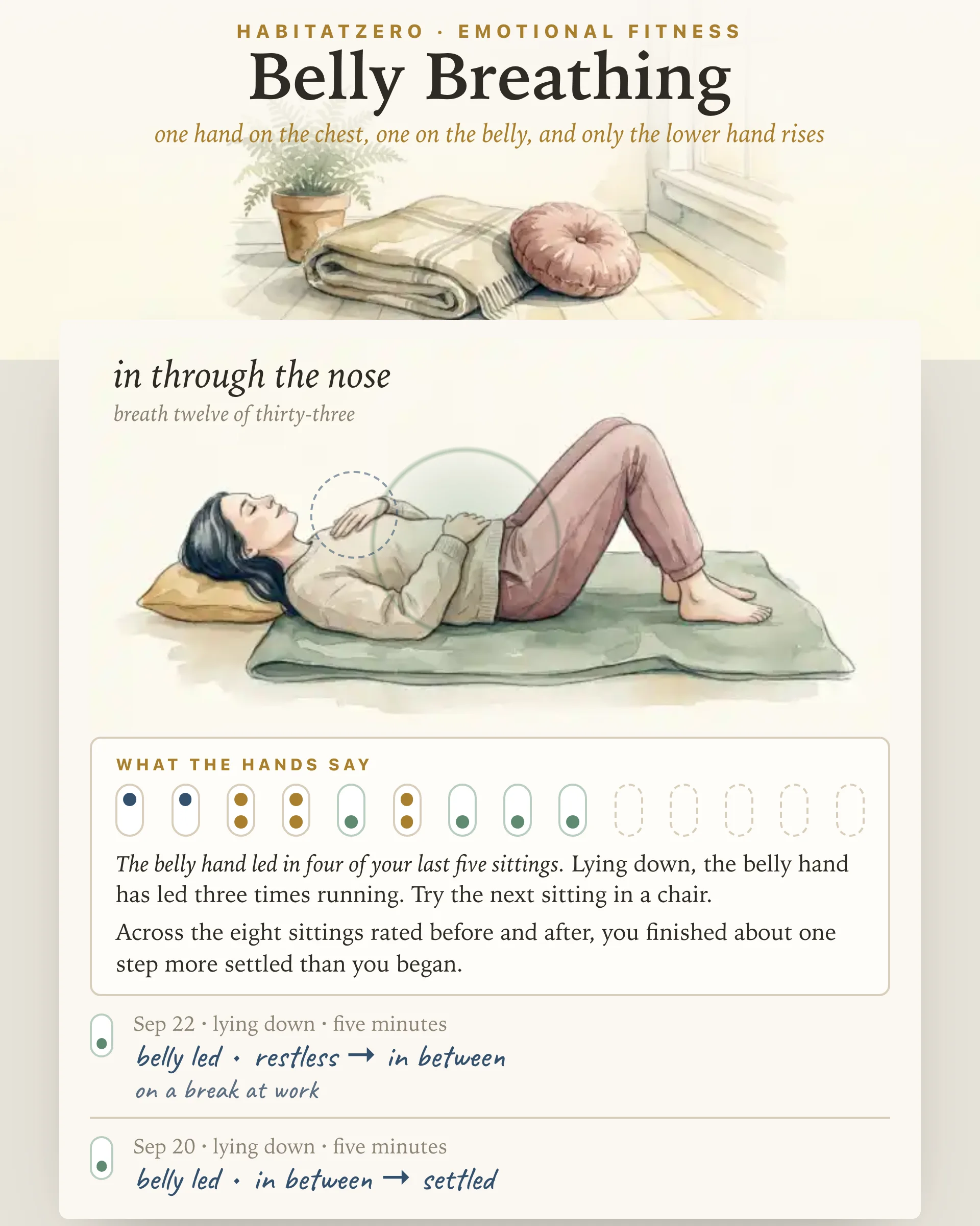 Belly Breathing — Emotional Fitness interactive worksheet preview