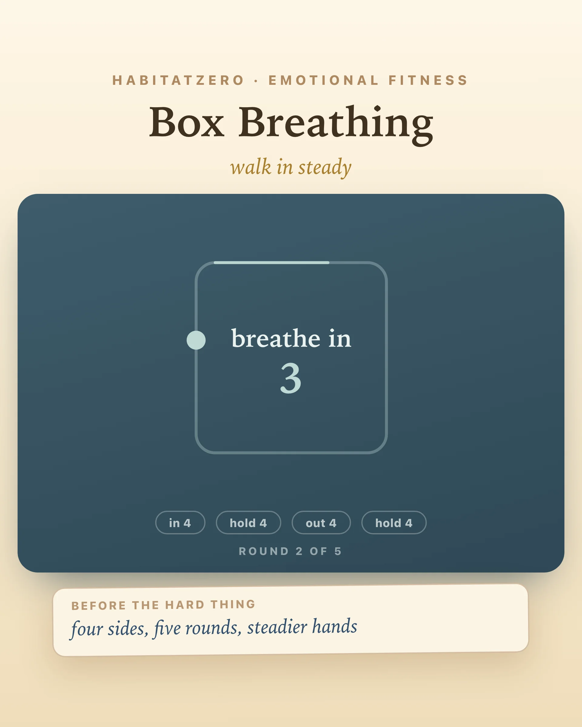 Box Breathing — Emotional Fitness interactive worksheet preview