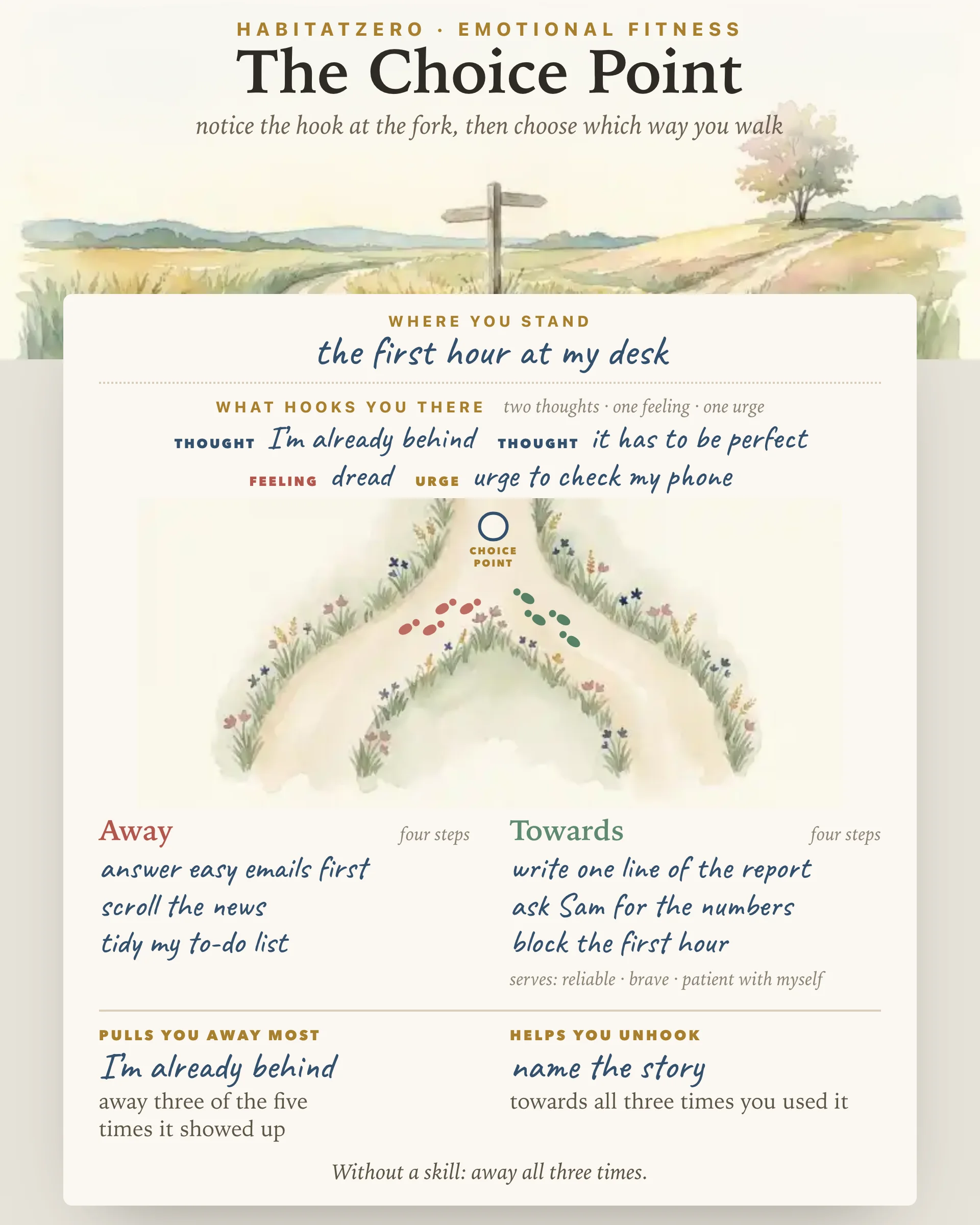The Choice Point — Emotional Fitness interactive worksheet preview