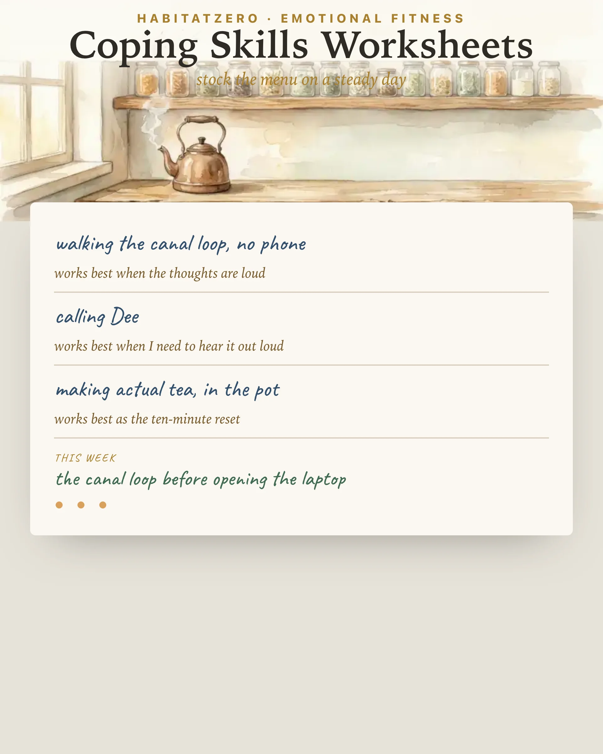 Coping Skills Worksheets — Emotional Fitness interactive worksheet preview
