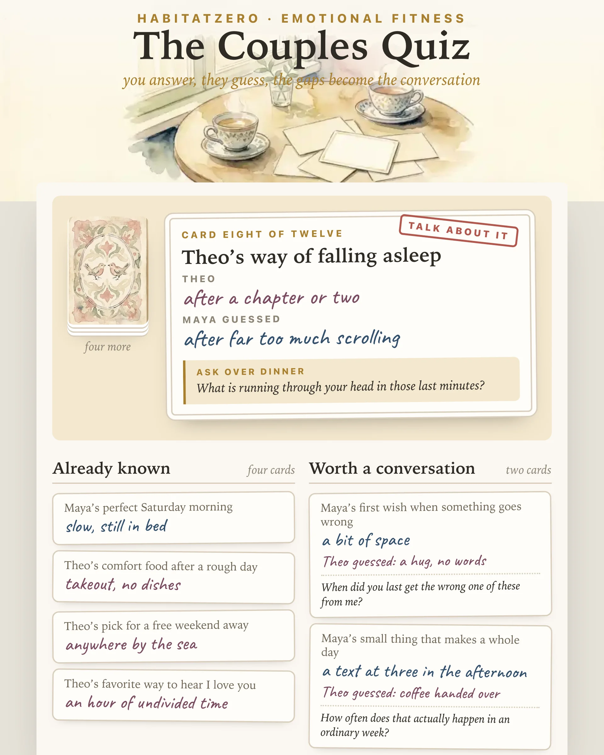 The Couples Quiz — Emotional Fitness interactive worksheet preview