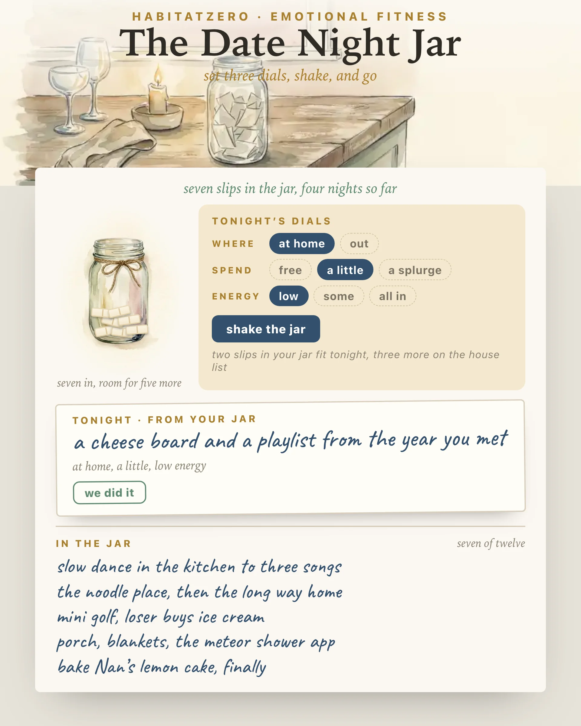 The Date Night Jar — Emotional Fitness interactive worksheet preview