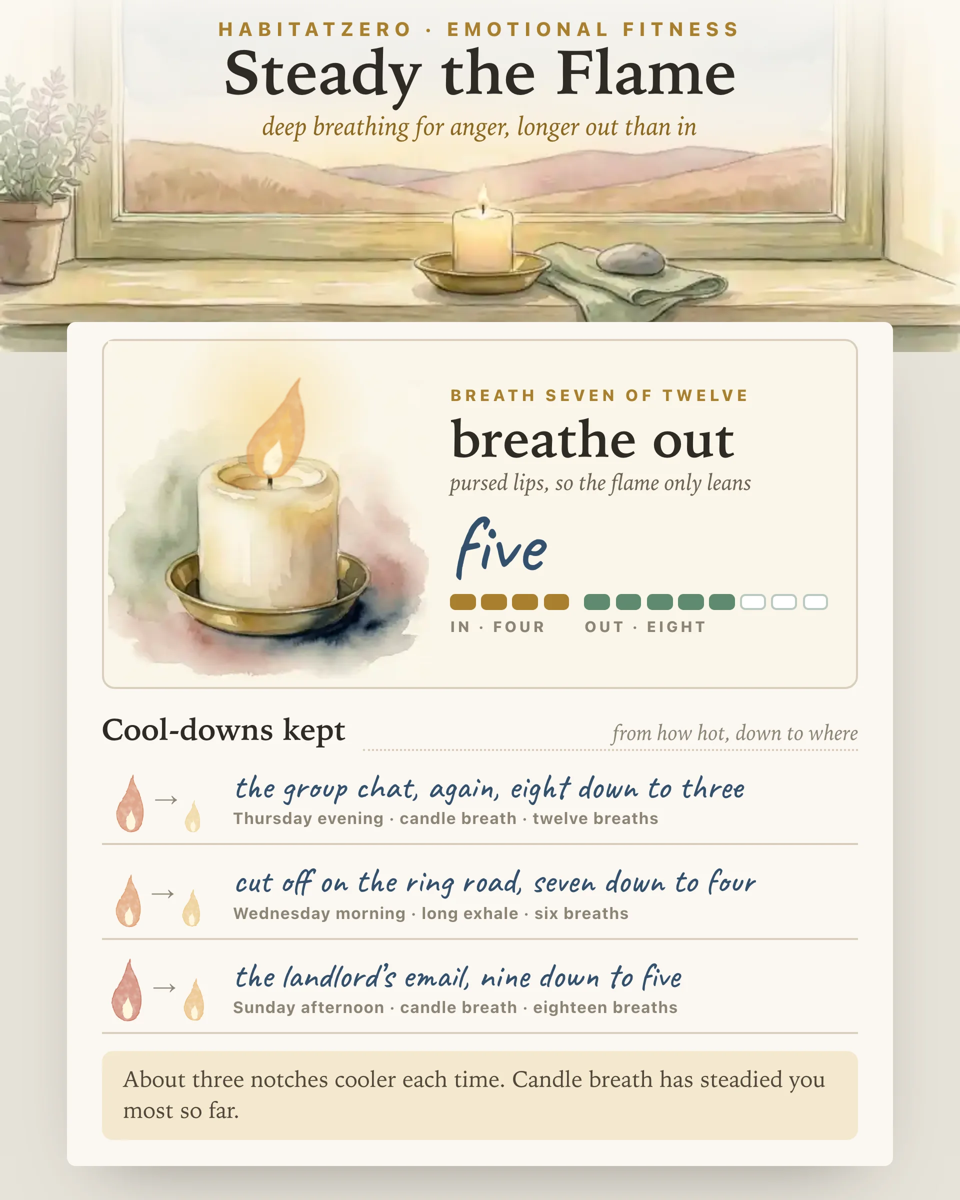 Steady the Flame — Emotional Fitness interactive worksheet preview