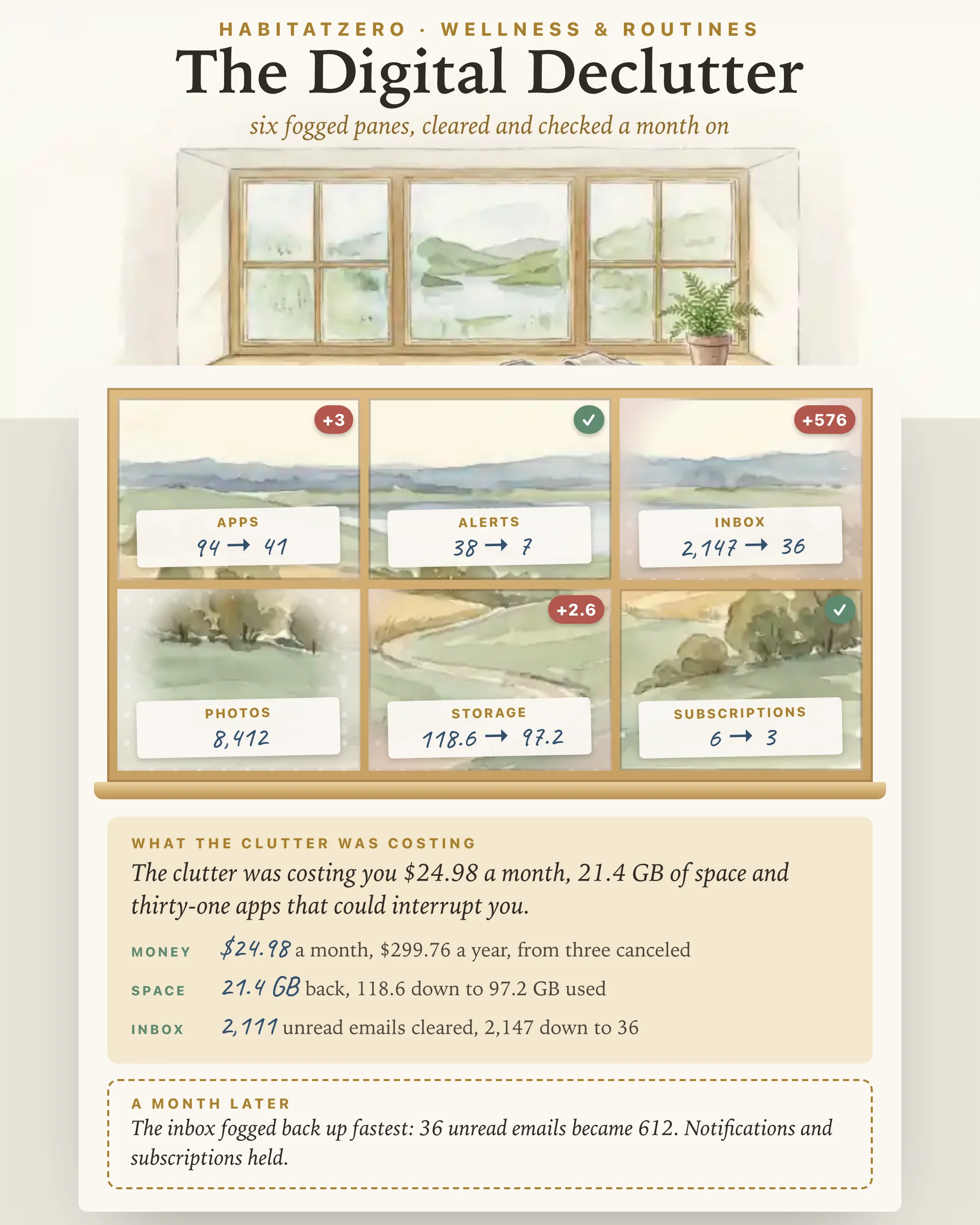 The Digital Declutter — Wellness & Routines interactive worksheet preview