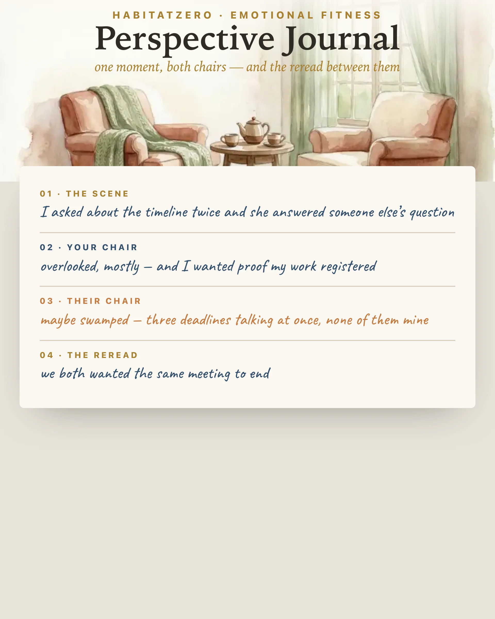 Perspective Journal — Emotional Fitness interactive worksheet preview