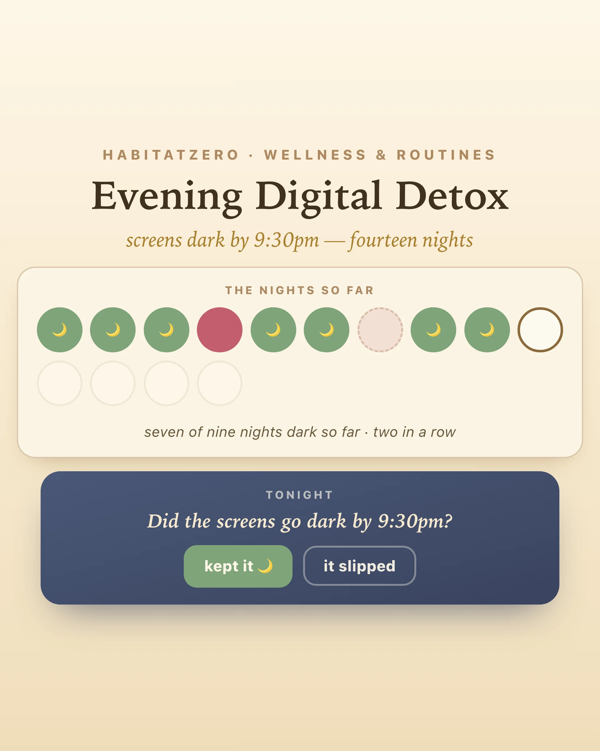 Evening Digital Detox — Sleep & Evenings interactive worksheet preview