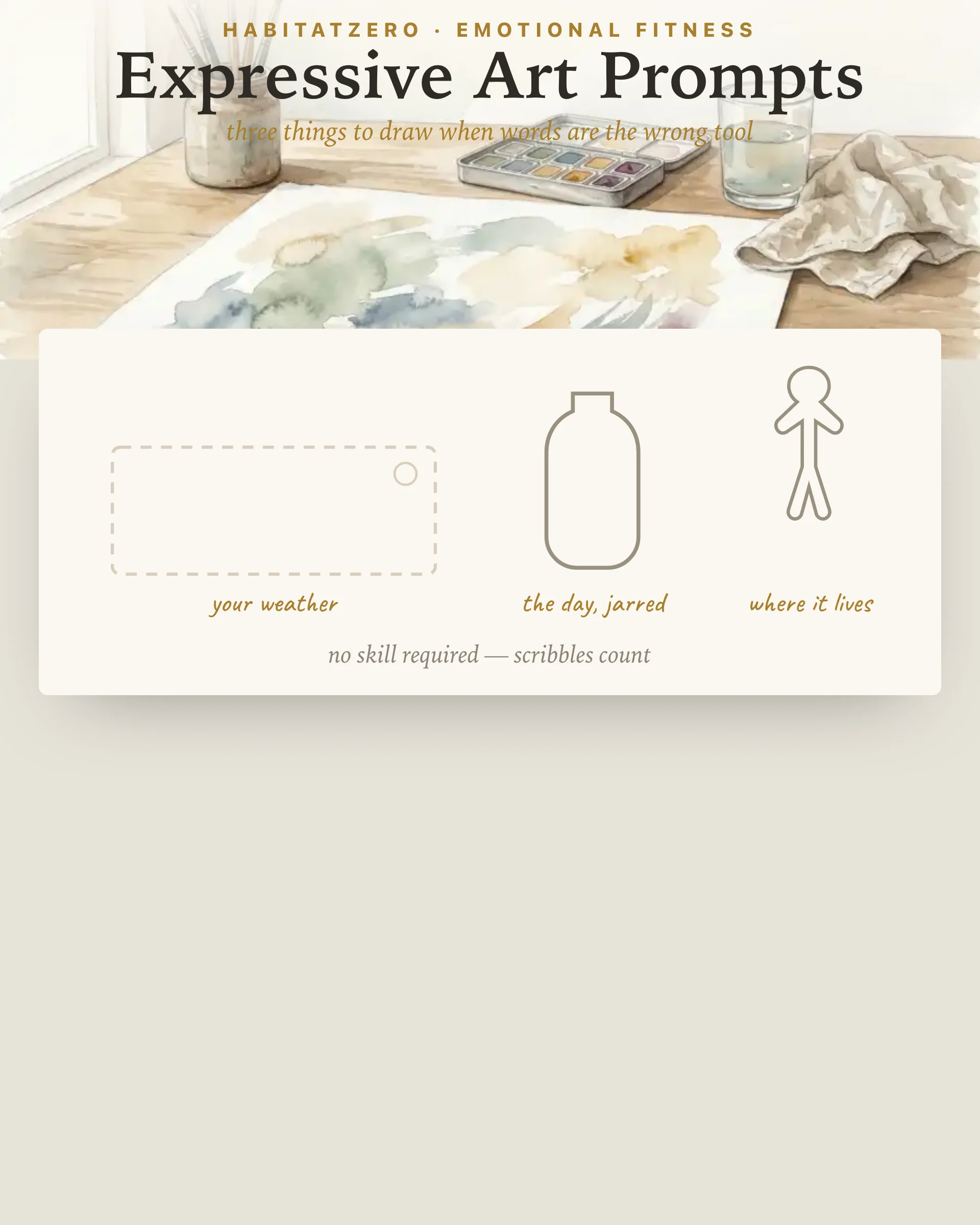 Expressive Art Prompts — Emotional Fitness interactive worksheet preview