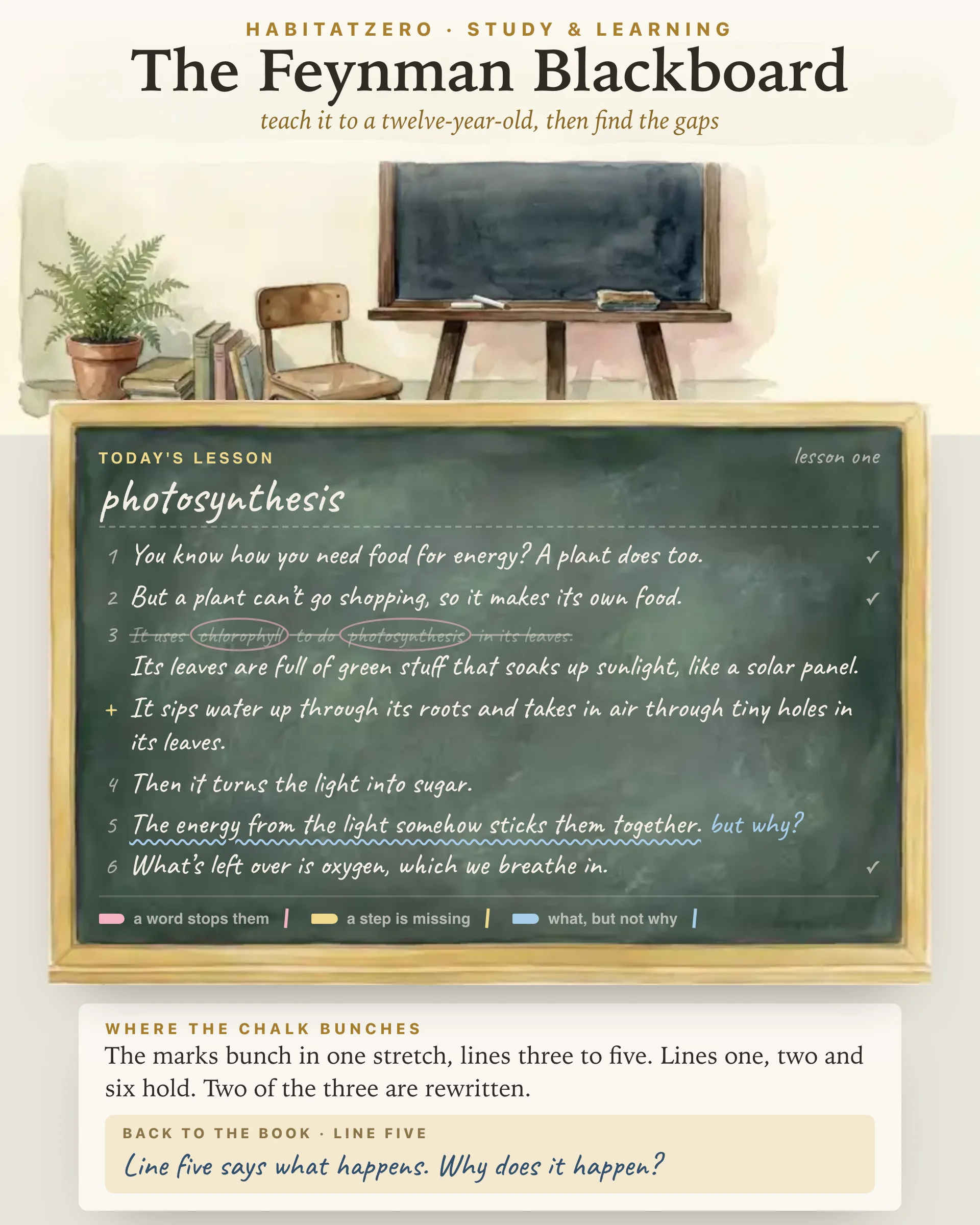 The Feynman Blackboard — Study & Learning interactive worksheet preview