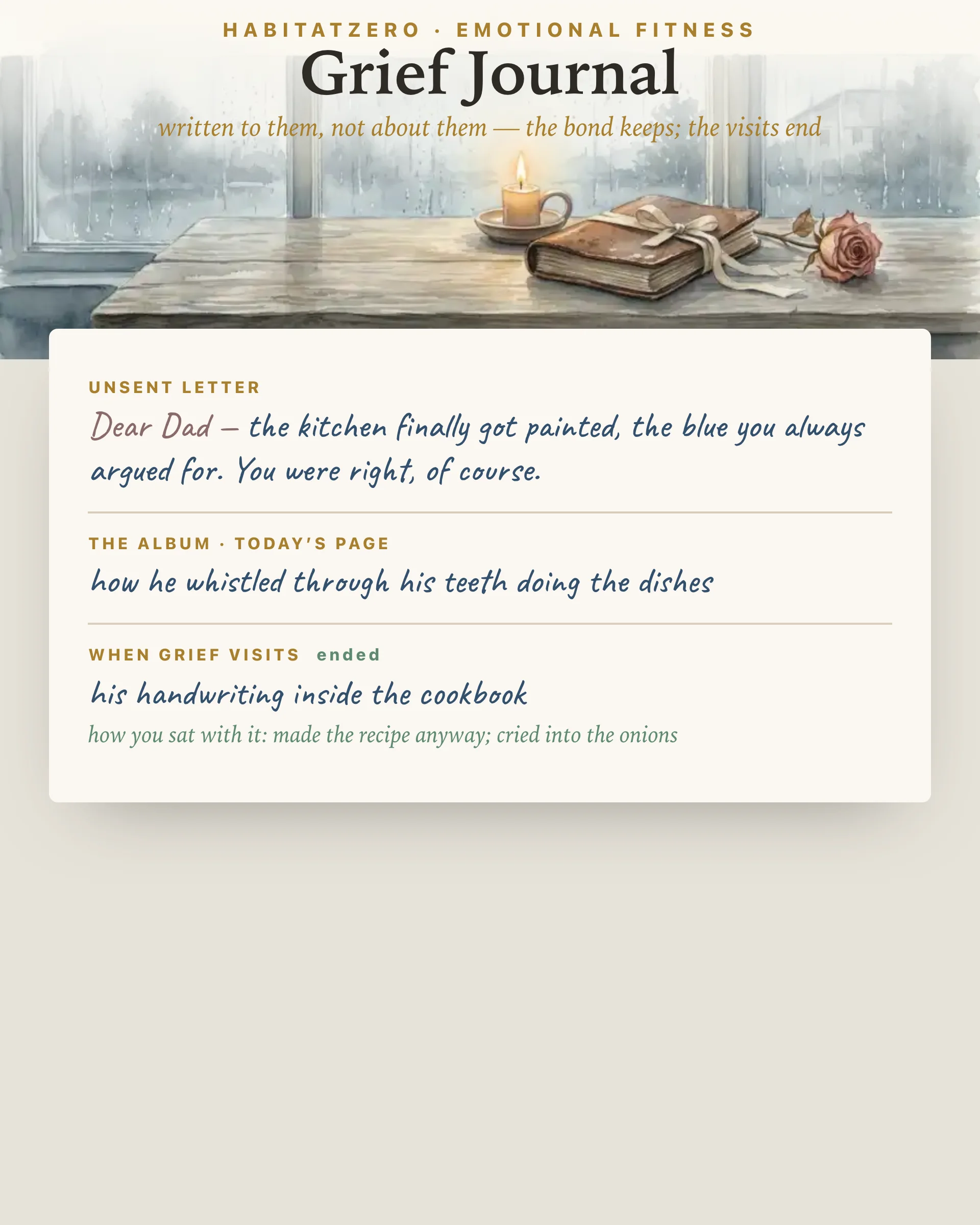 Grief Journal — Emotional Fitness interactive worksheet preview