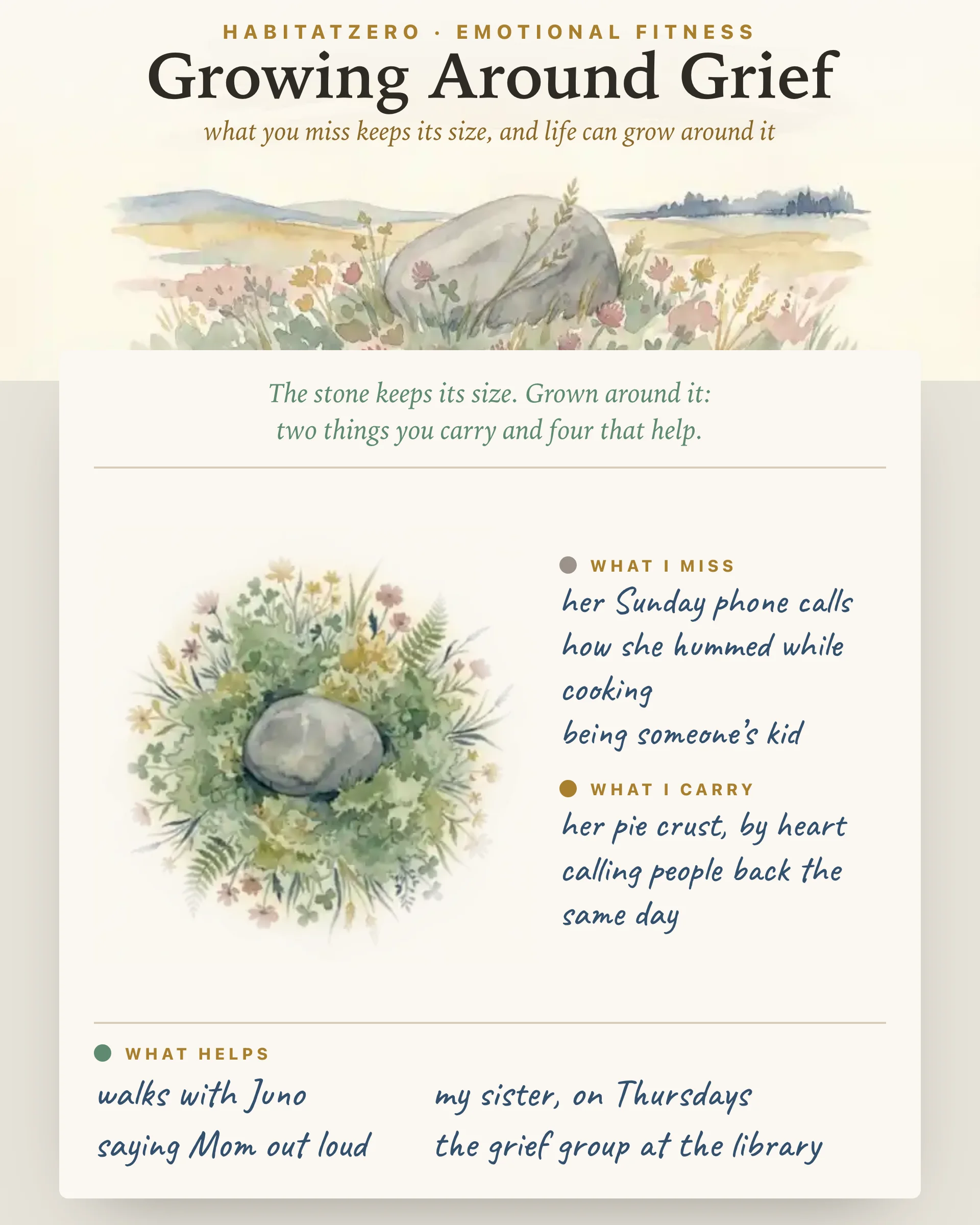 Growing Around Grief — Emotional Fitness interactive worksheet preview