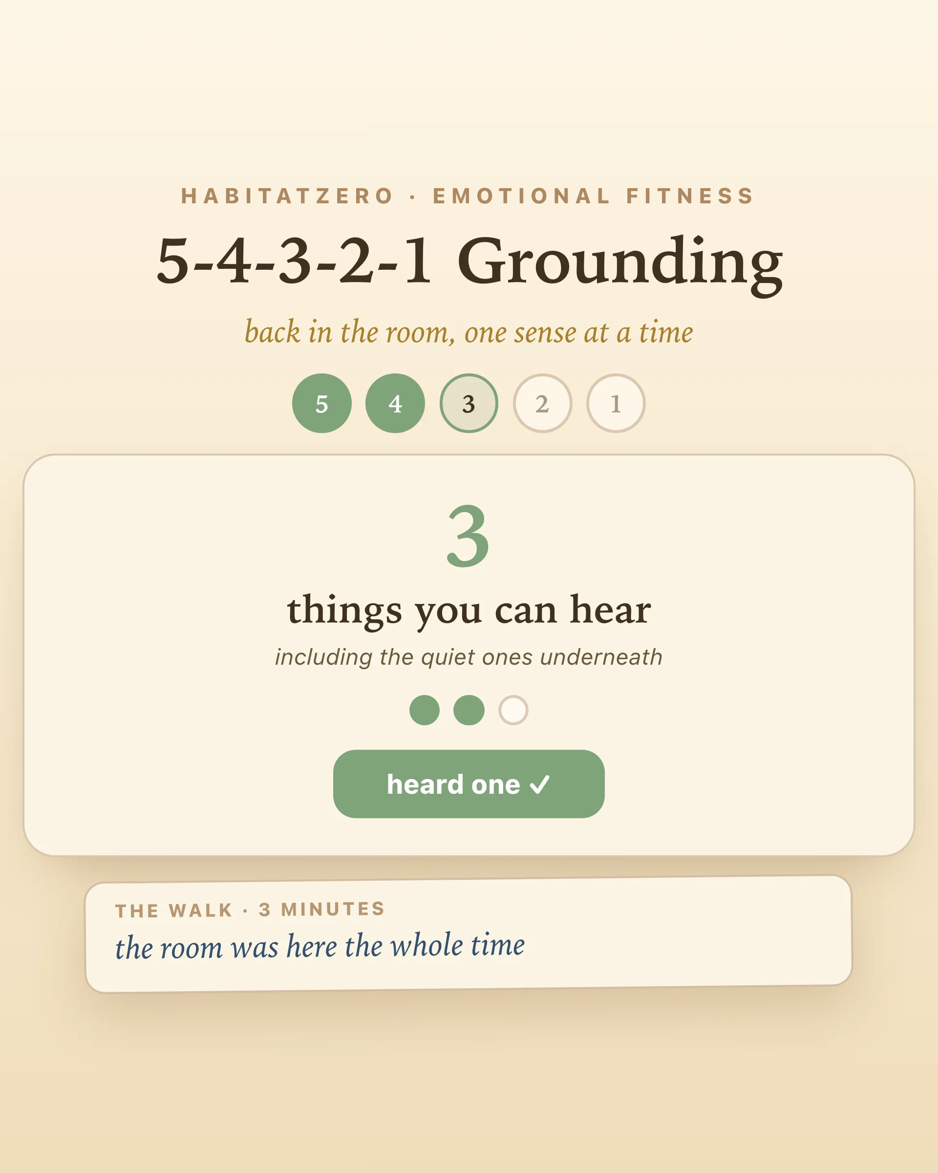 5-4-3-2-1 Grounding — Emotional Fitness interactive worksheet preview