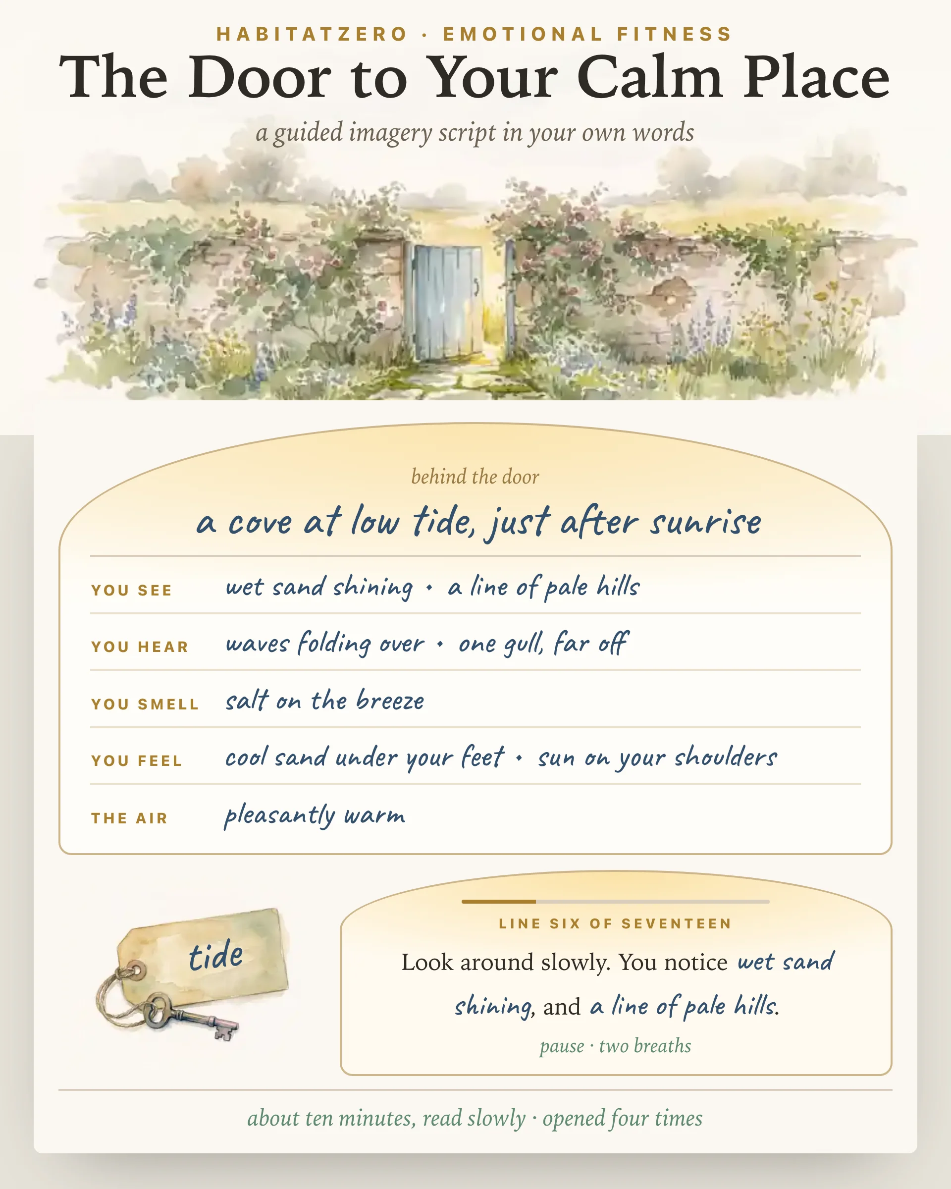The Door to Your Calm Place — Emotional Fitness interactive worksheet preview