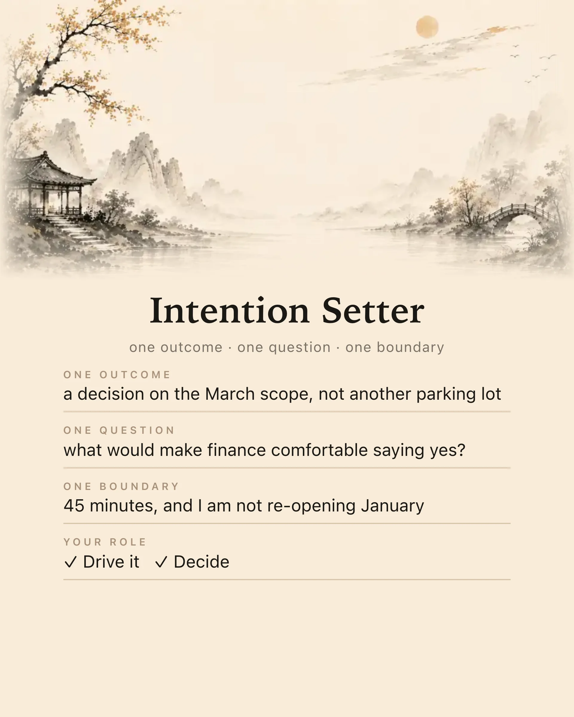 Intention Setter — Wellness & Routines interactive worksheet preview