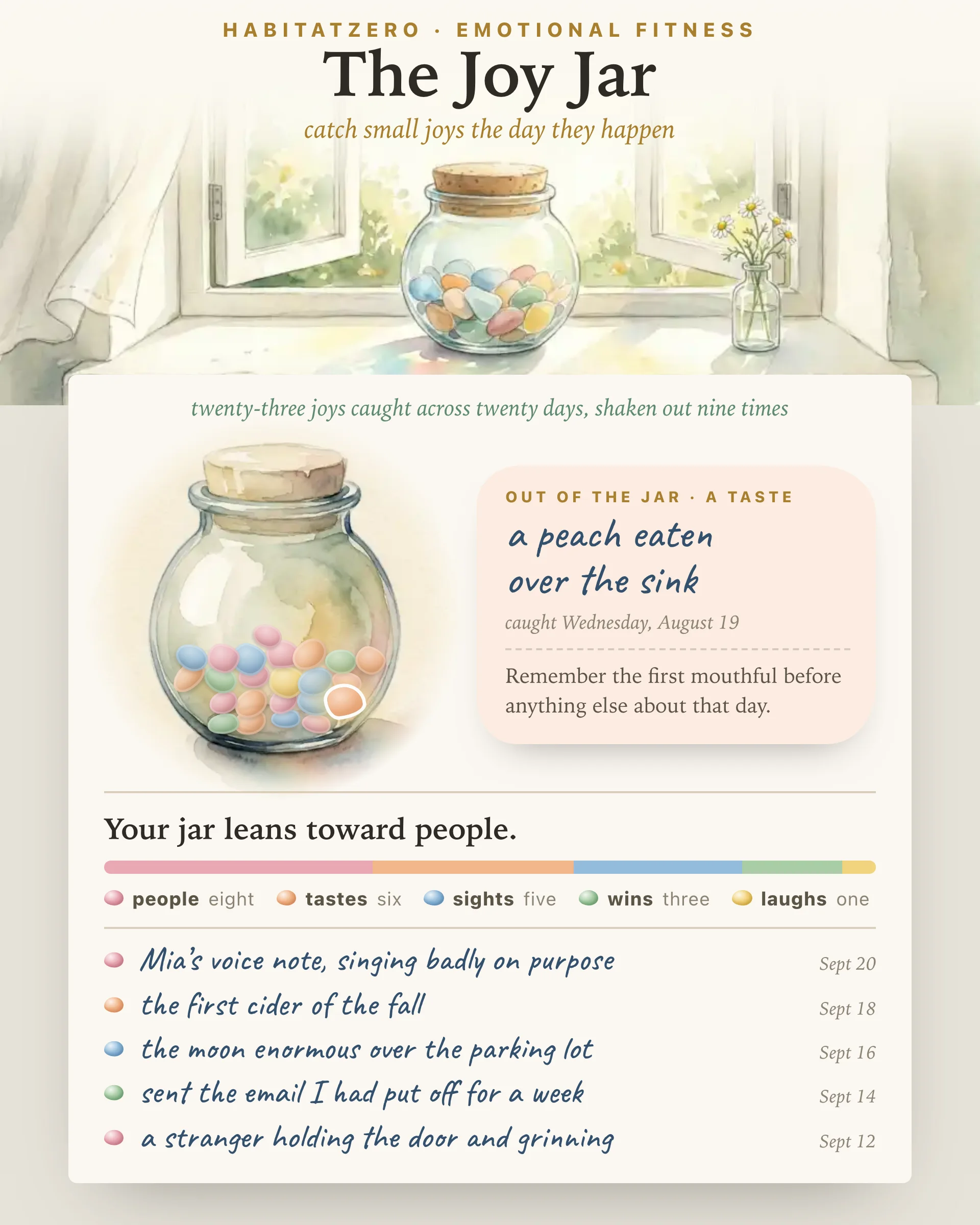 The Joy Jar — Emotional Fitness interactive worksheet preview