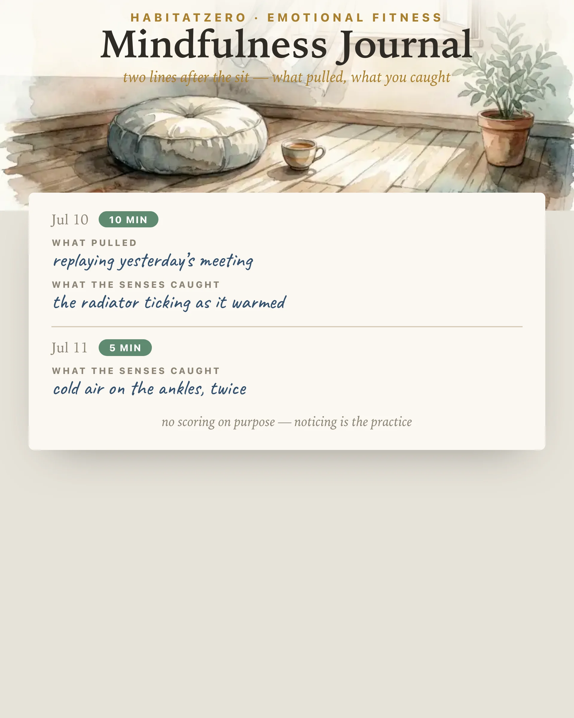 Mindfulness Journal — Emotional Fitness interactive worksheet preview