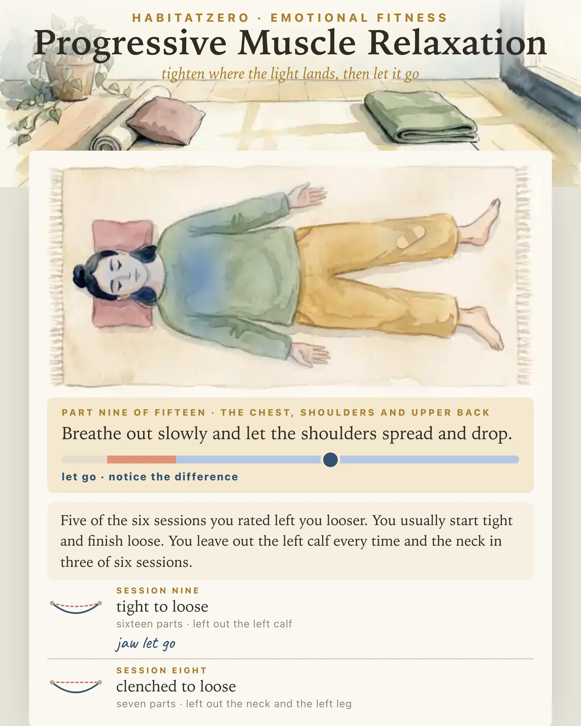 Progressive Muscle Relaxation — Emotional Fitness interactive worksheet preview