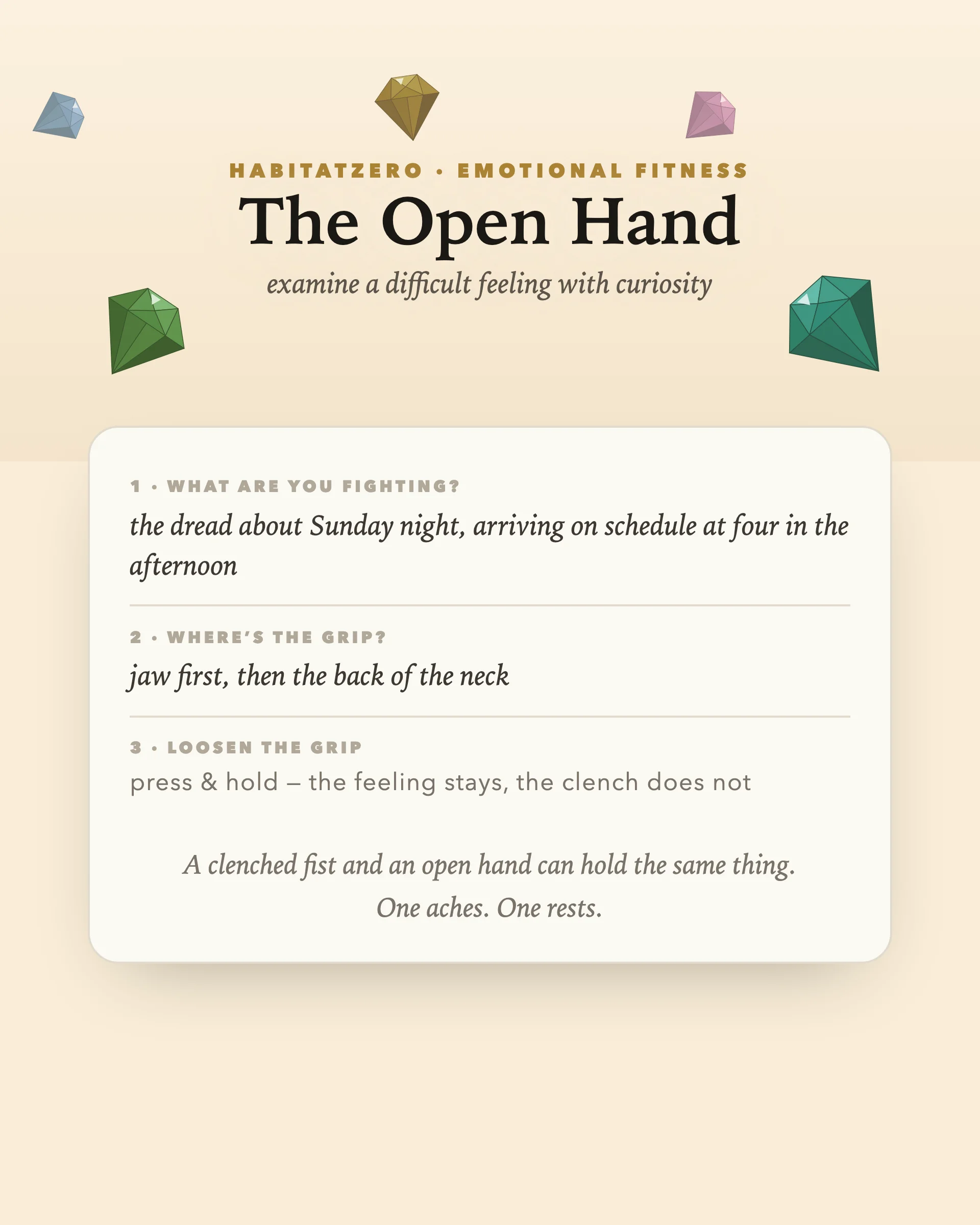 The Open Hand — Emotional Fitness interactive worksheet preview