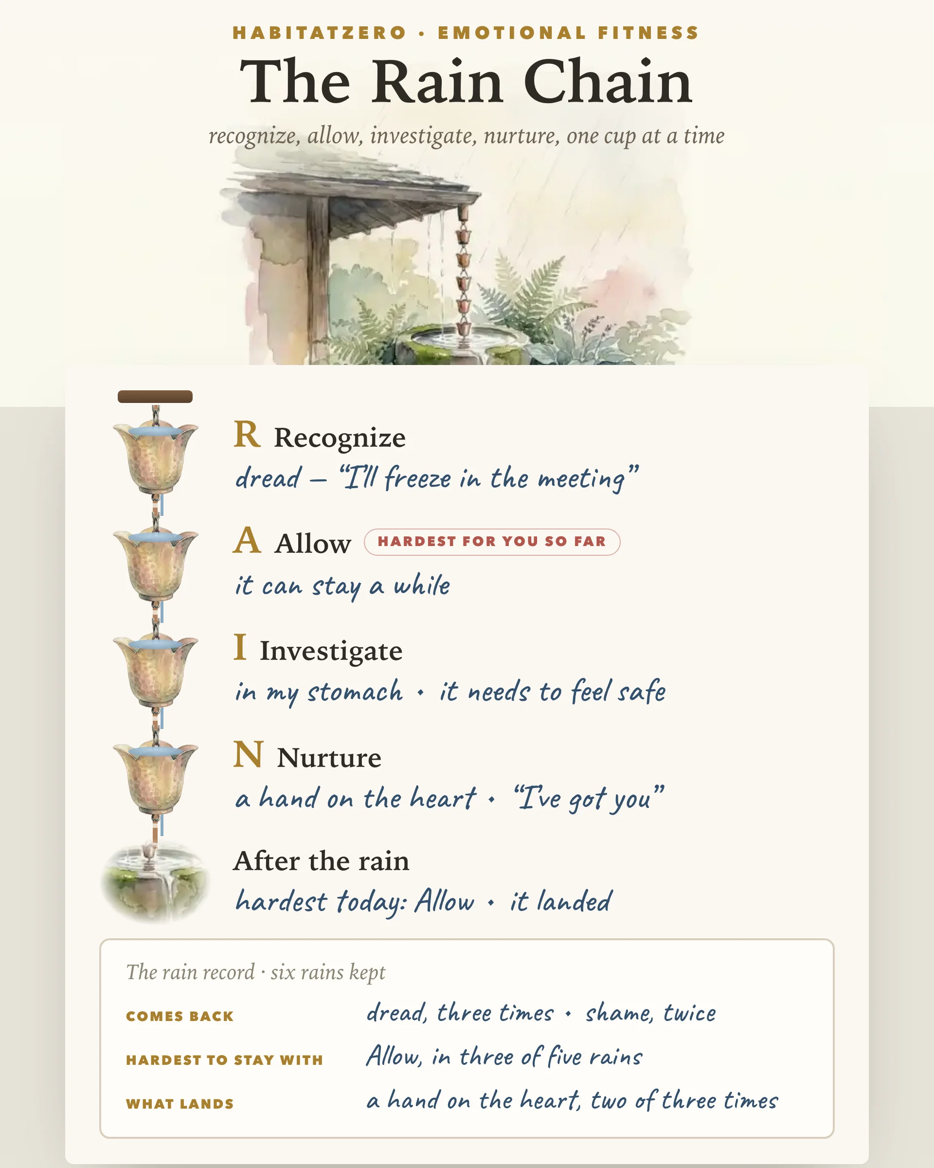 The Rain Chain — Emotional Fitness interactive worksheet preview