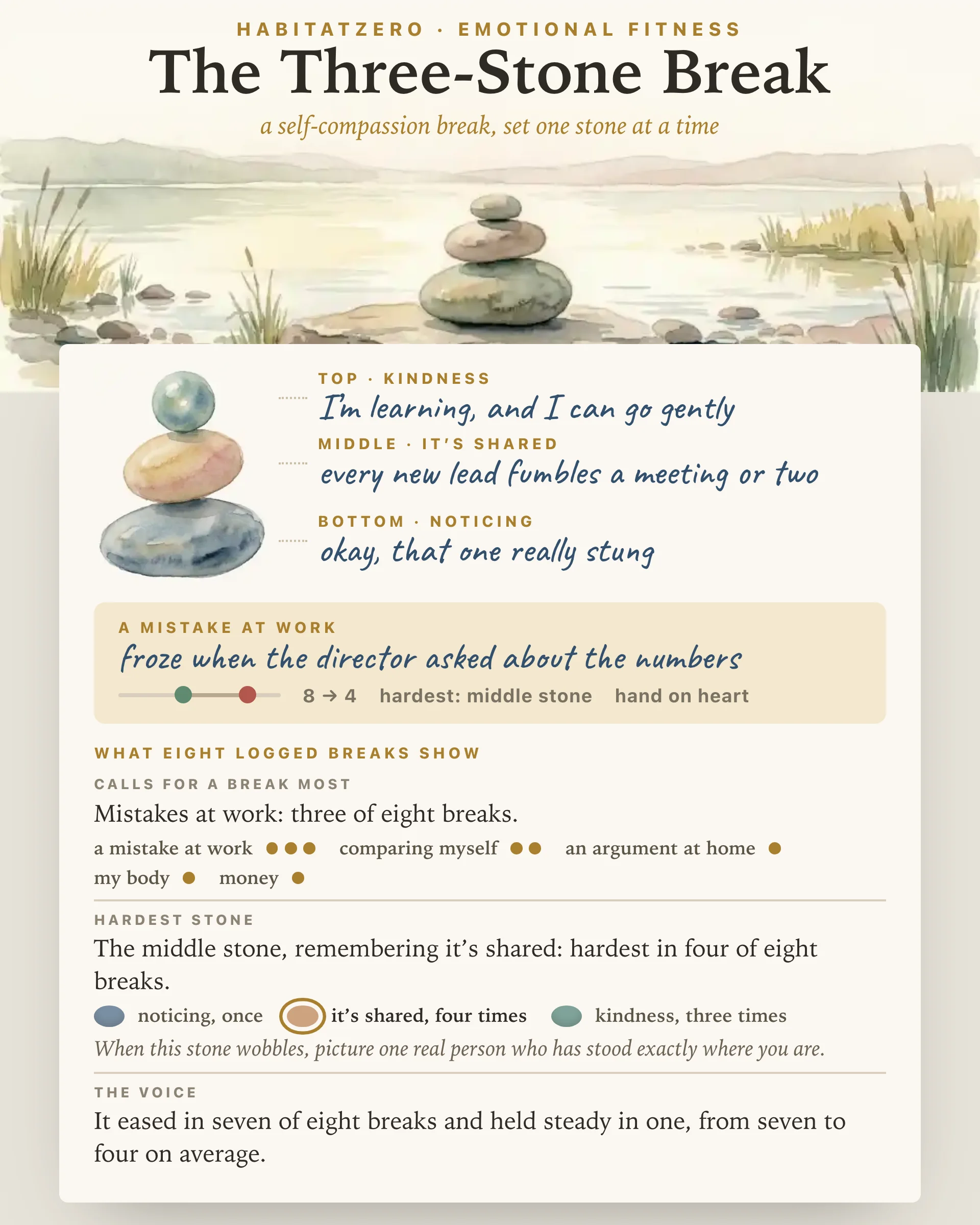 The Three-Stone Break — Emotional Fitness interactive worksheet preview