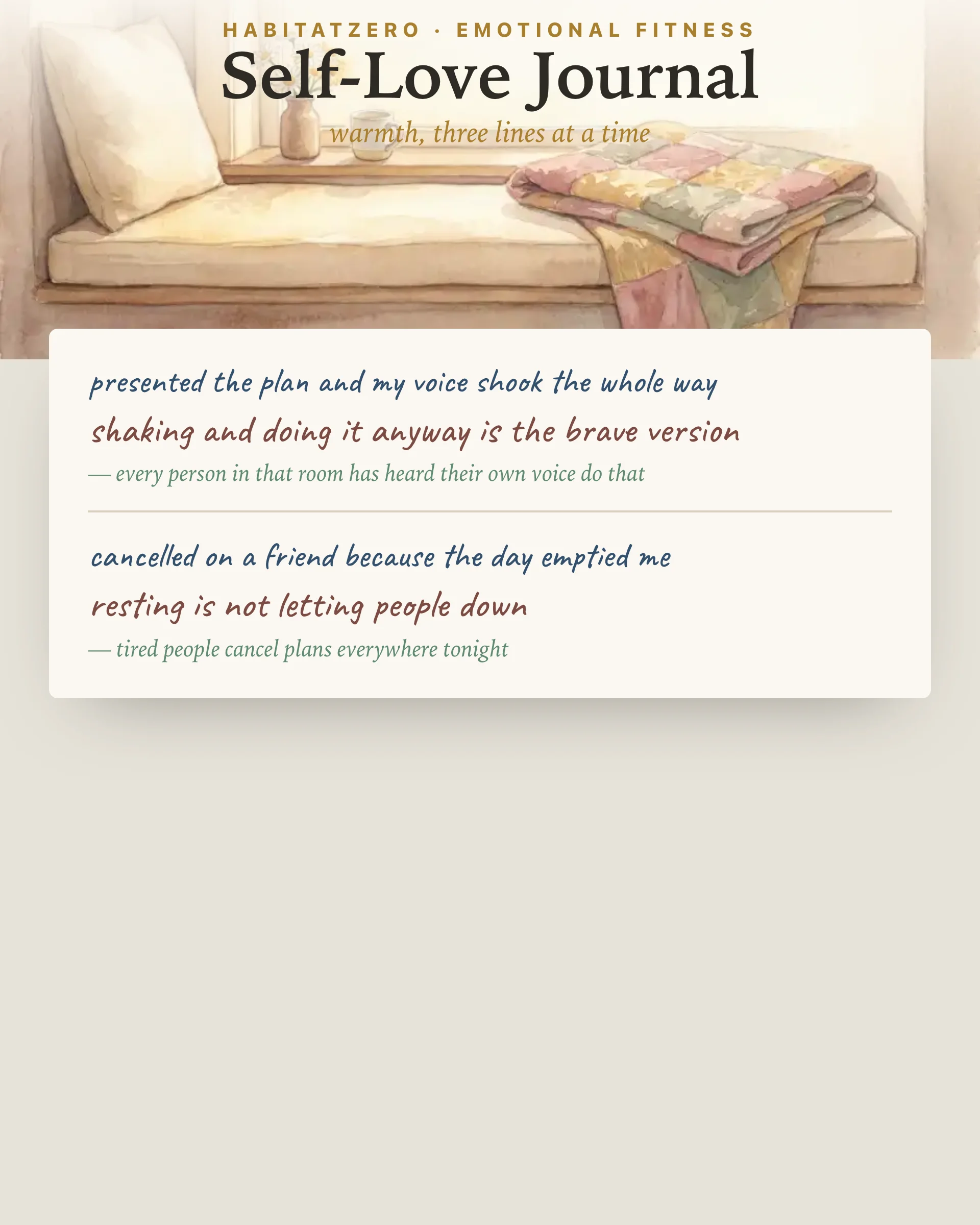 Self-Love Journal — Emotional Fitness interactive worksheet preview
