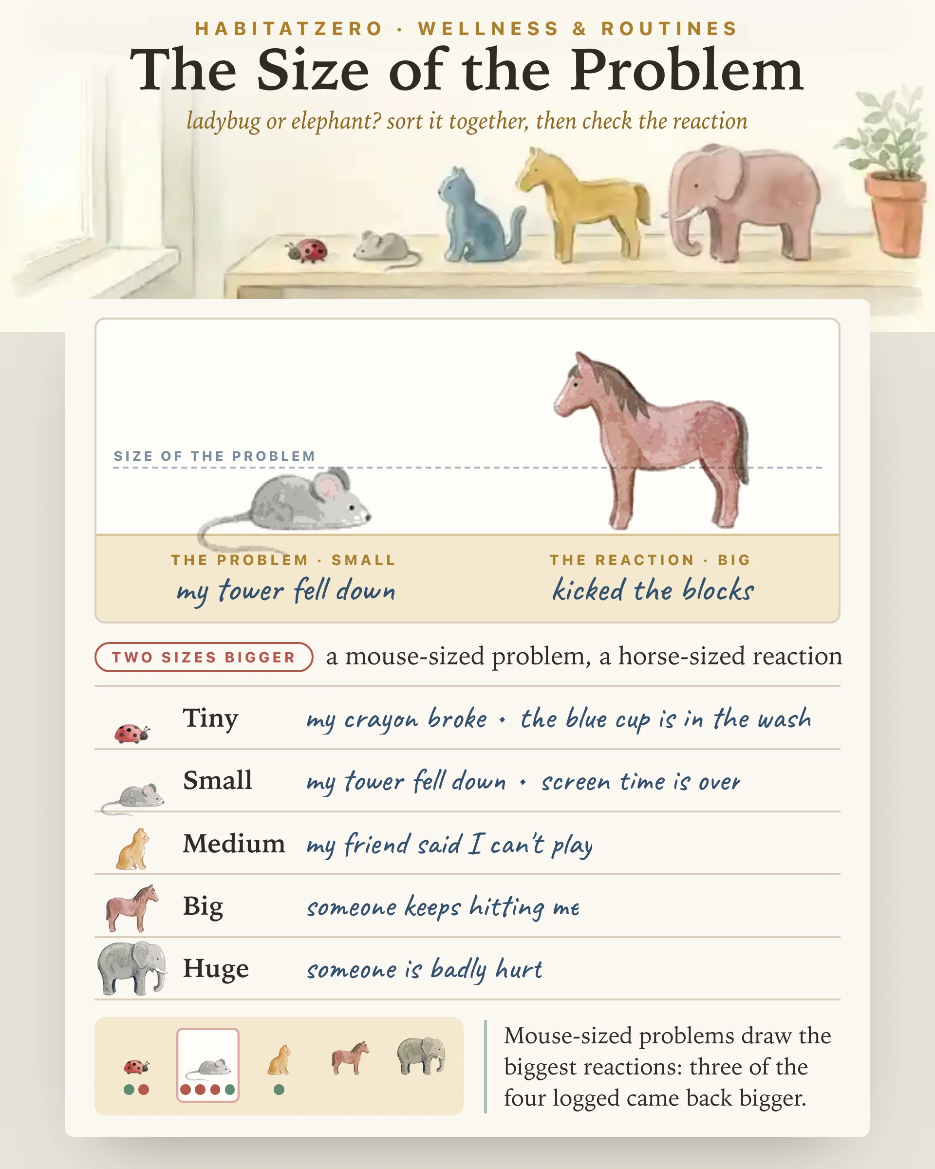 The Size of the Problem — Wellness & Routines interactive worksheet preview