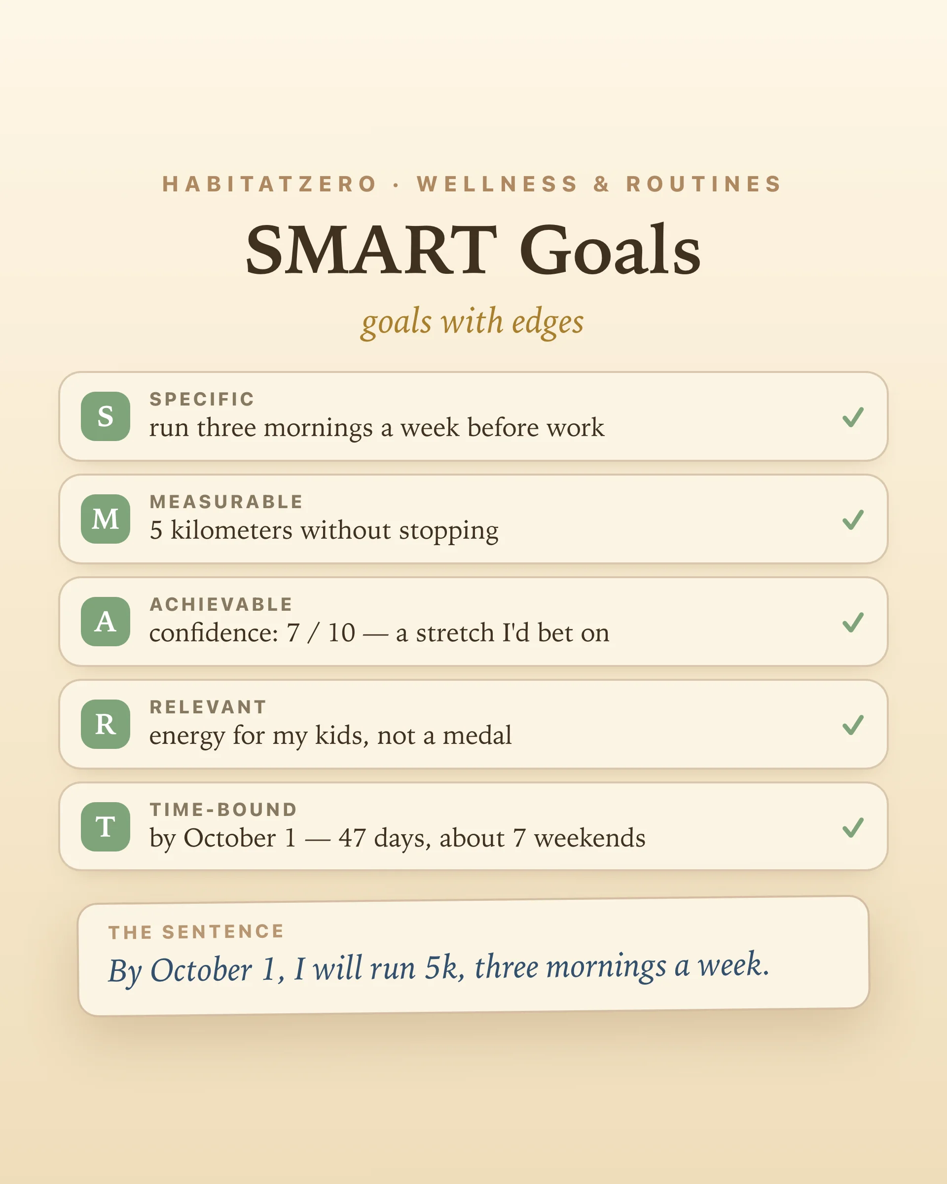 SMART Goals Worksheet — Wellness & Routines interactive worksheet preview