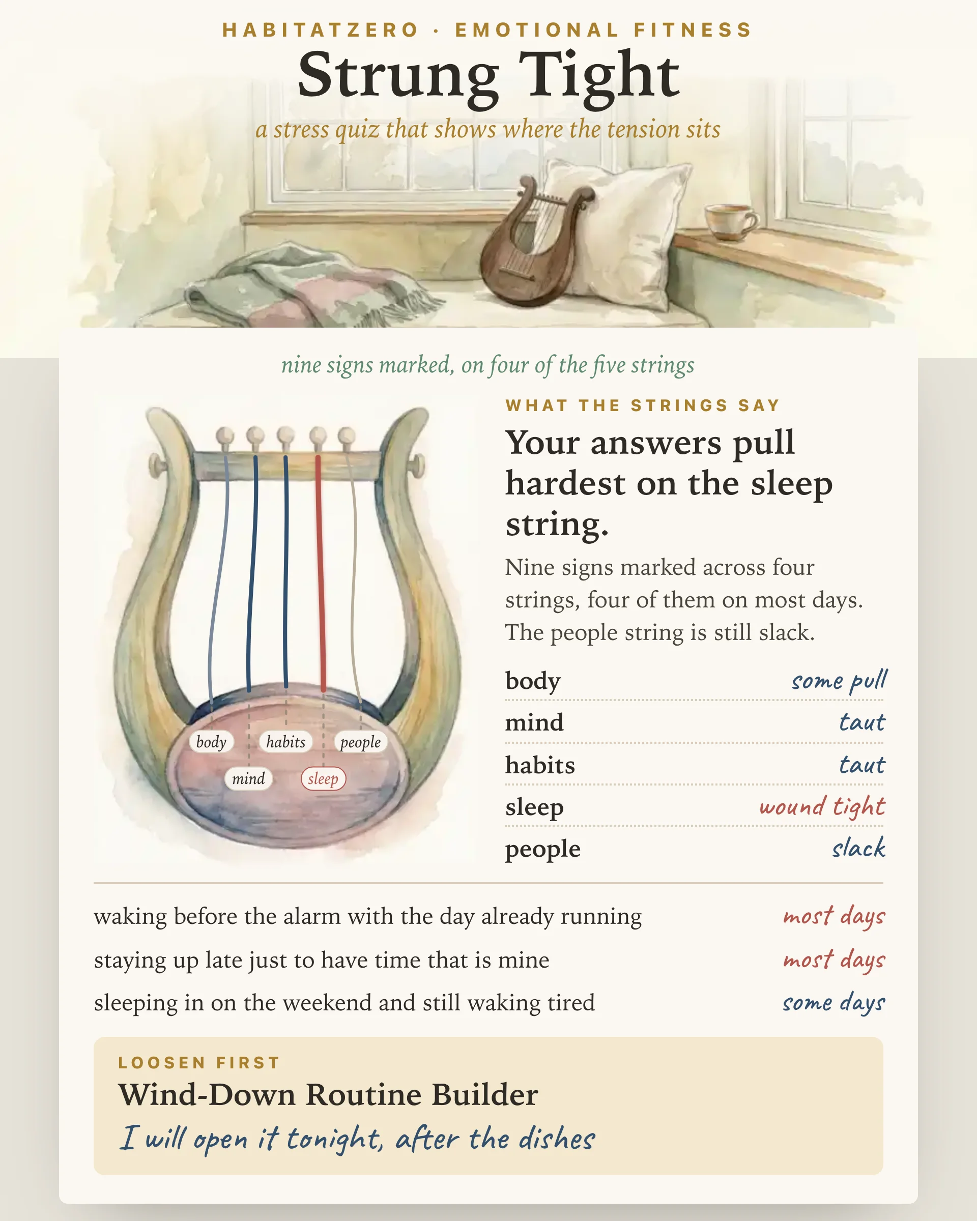 Strung Tight — Emotional Fitness interactive worksheet preview