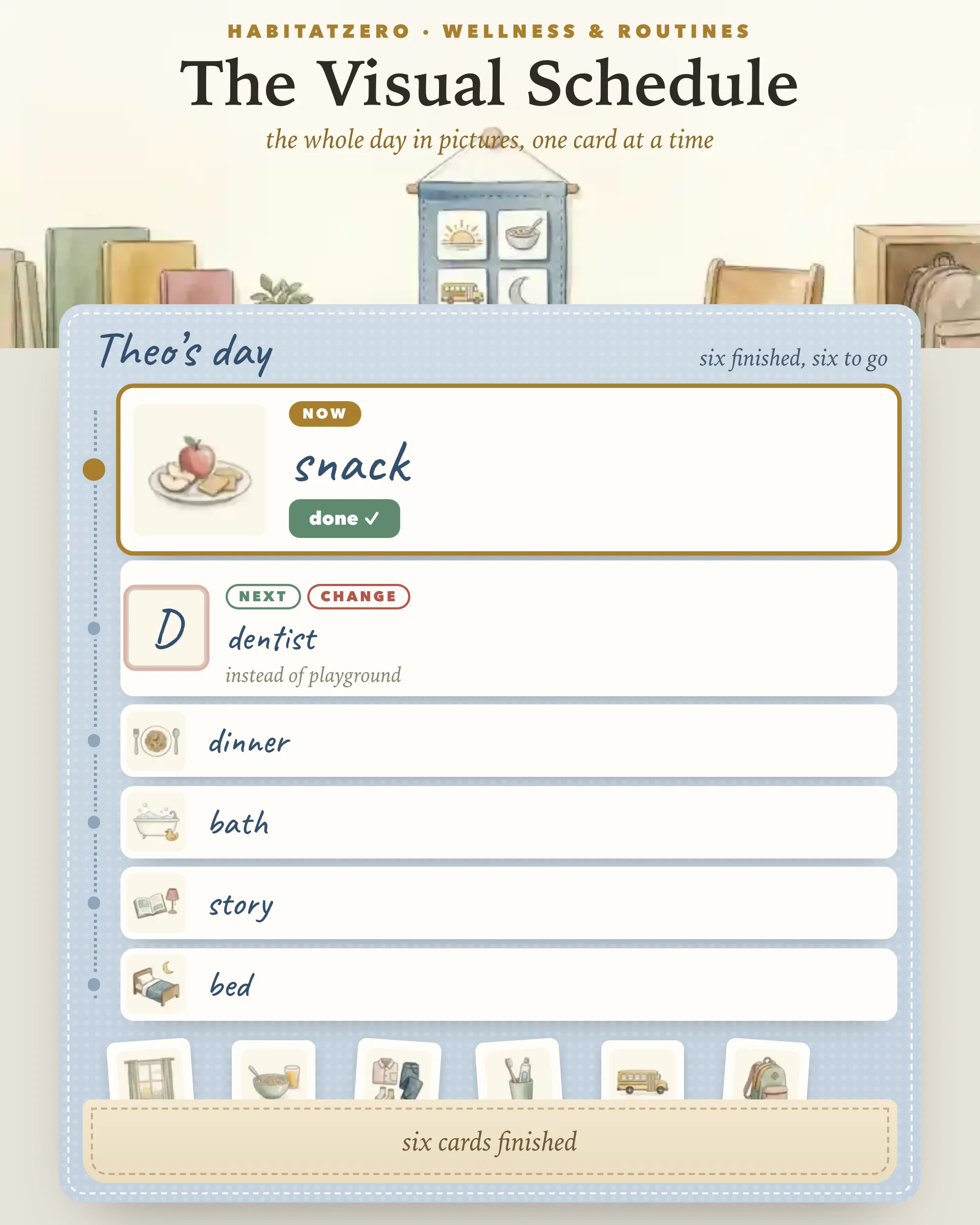 The Visual Schedule — Wellness & Routines interactive worksheet preview