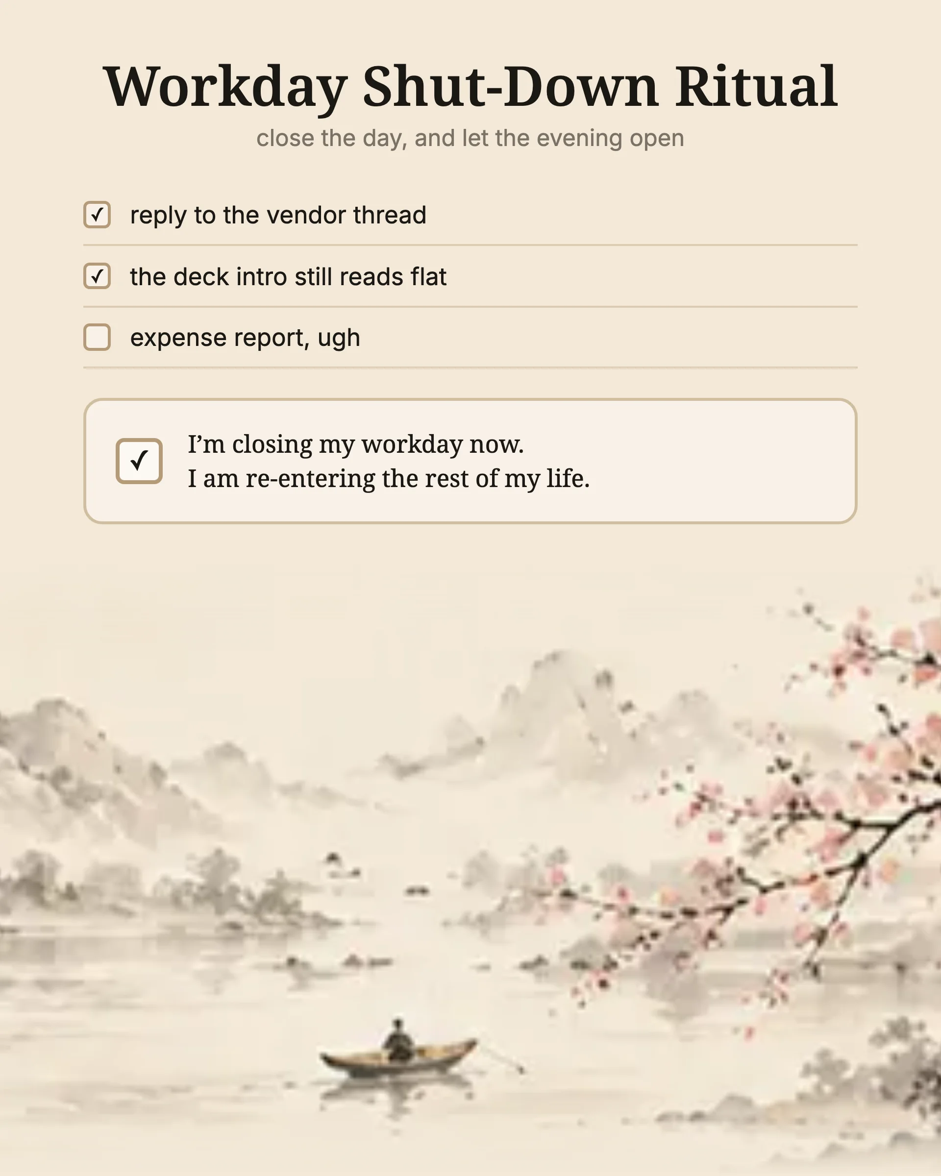 Workday Shut-Down Ritual — Wellness & Routines interactive worksheet preview